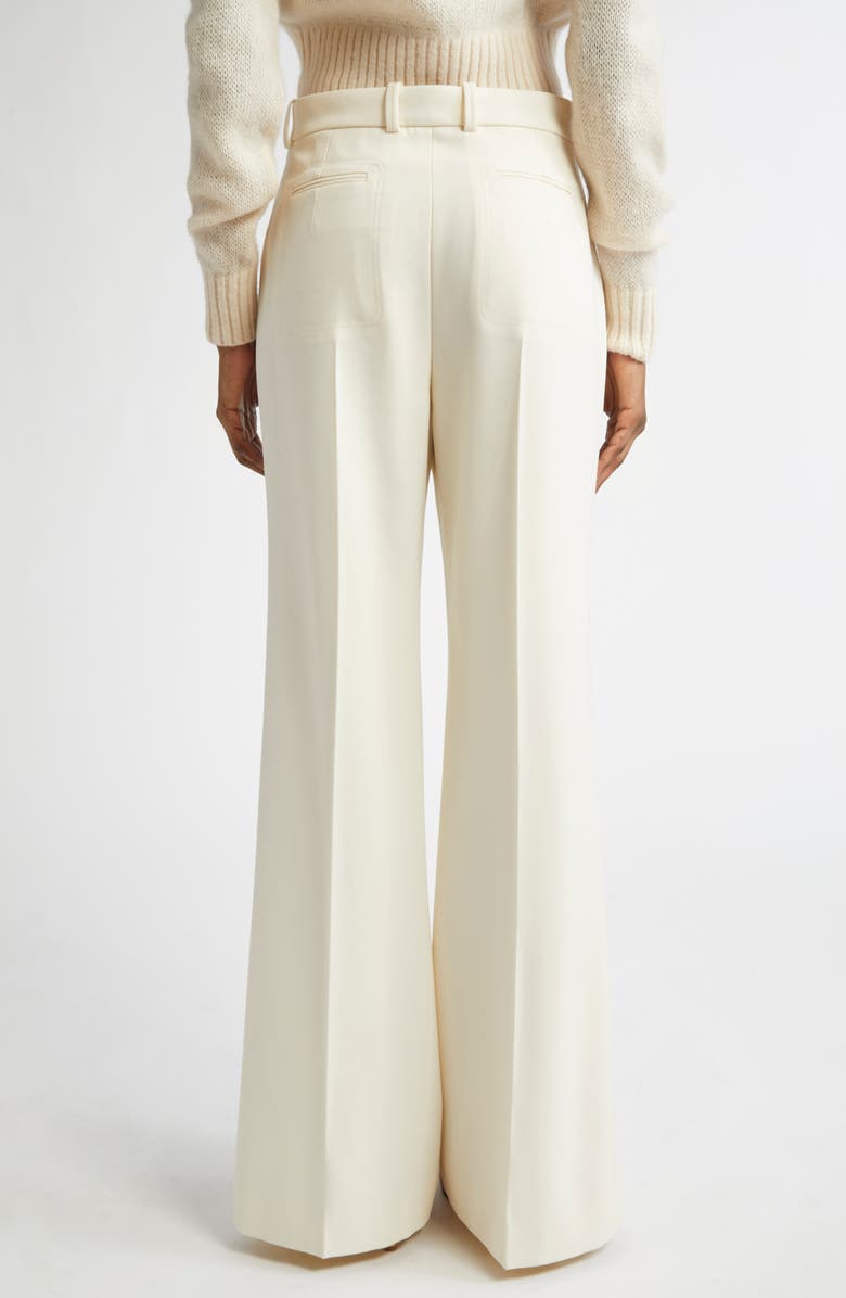 Chloé Wool Grain de Poudre Flare Leg Pants, Alternate, color, 