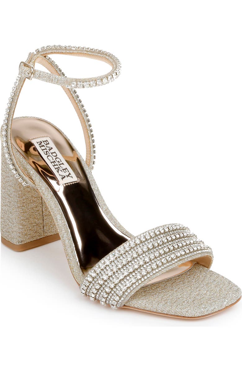 Badgley Mischka Collection Becca Sandal, Main, color, Platino