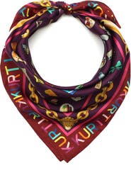 Kurt Geiger London London Icons Print Silk Square Scarf