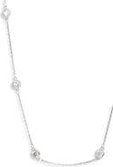 Nordstrom Bezel Cubic Zirconia Station Long Necklace