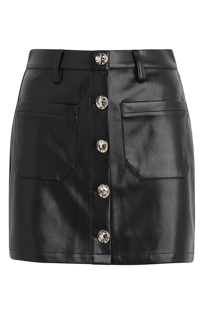 Favorite Daughter The Mimi Faux Leather Miniskirt, Alternate, color, Raven