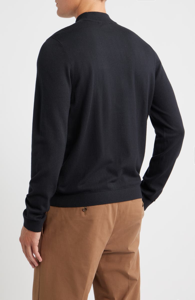 Open Edit Solid Mock Neck Sweater, Alternate, color, Black Caviar
