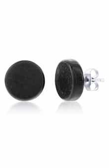 BLACKJACK Men's Wood Stud Earrings