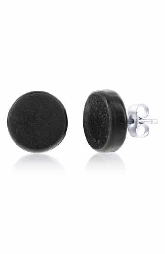 BLACKJACK Men's Wood Stud Earrings
