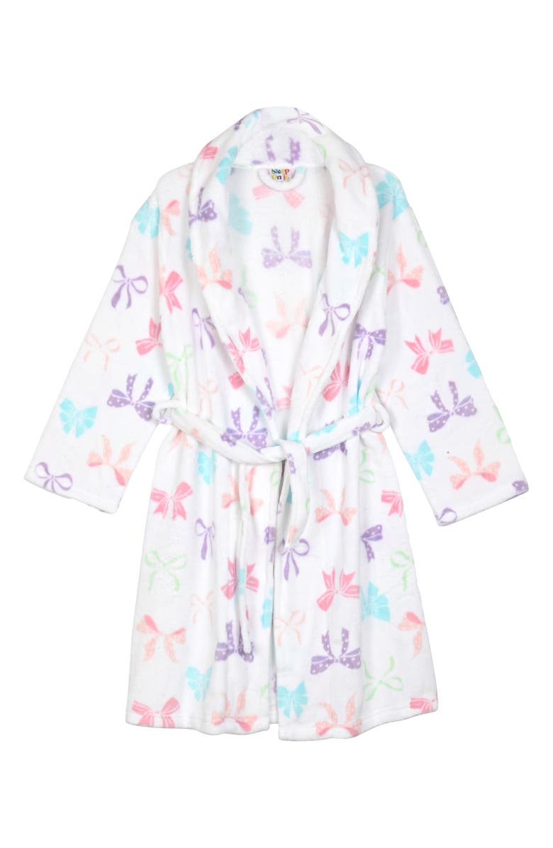 SLEEP ON IT Kids' Fleece Flannel Robe & Slipper Set, Alternate, color, Pink