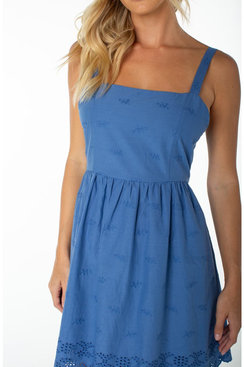 Clearwater Embroidered Minidress, Alternate, color, DUTCH BLUE