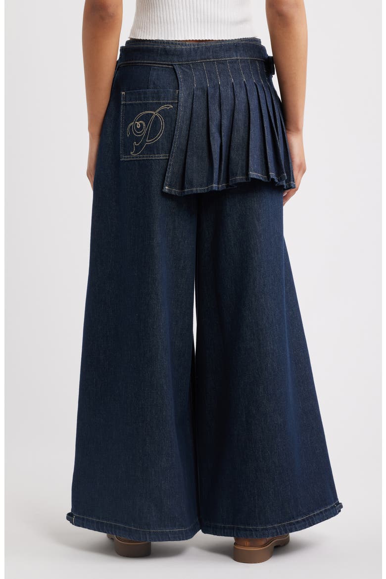 Mavi Pleated High Waist Wide Leg Balloon Jeans, Alternate, color, INDIGO