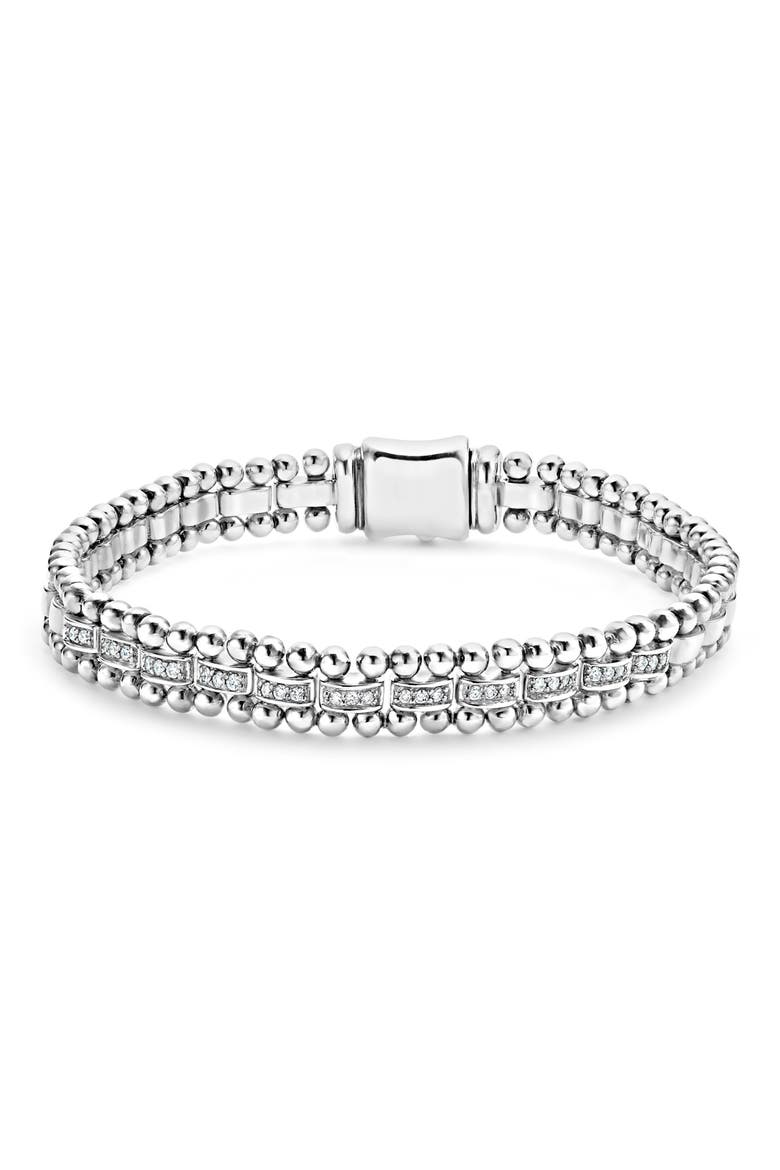 Smart Caviar Apple Watch® Watchband & Bracelet Set, Alternate, color, SILVER