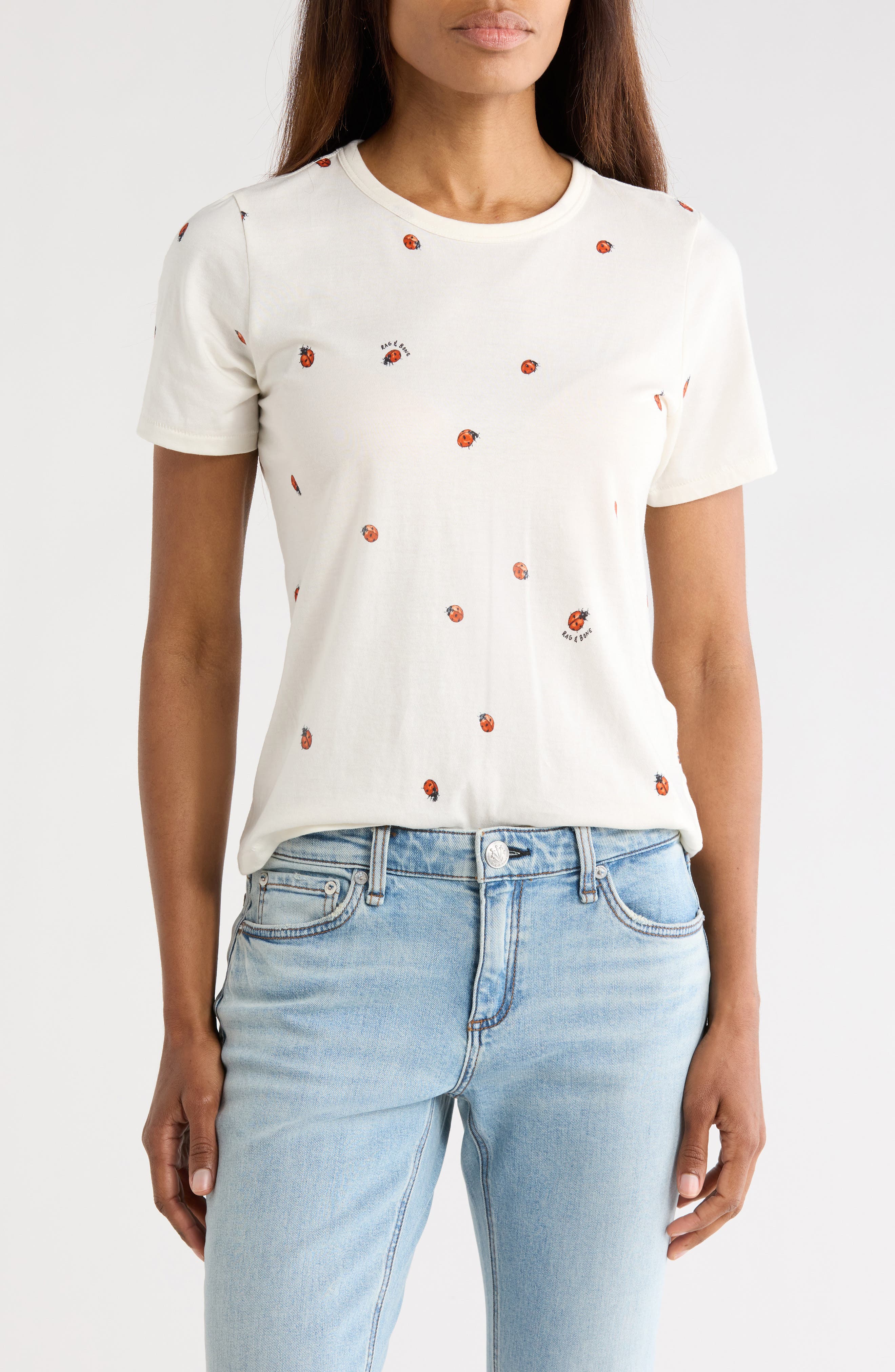rag & bone Ladybug Cotton Blend T-Shirt