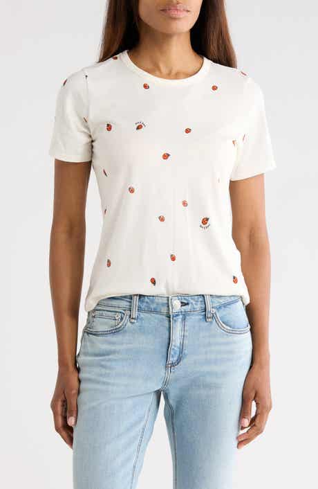 rag & bone Ladybug Cotton Blend T-Shirt