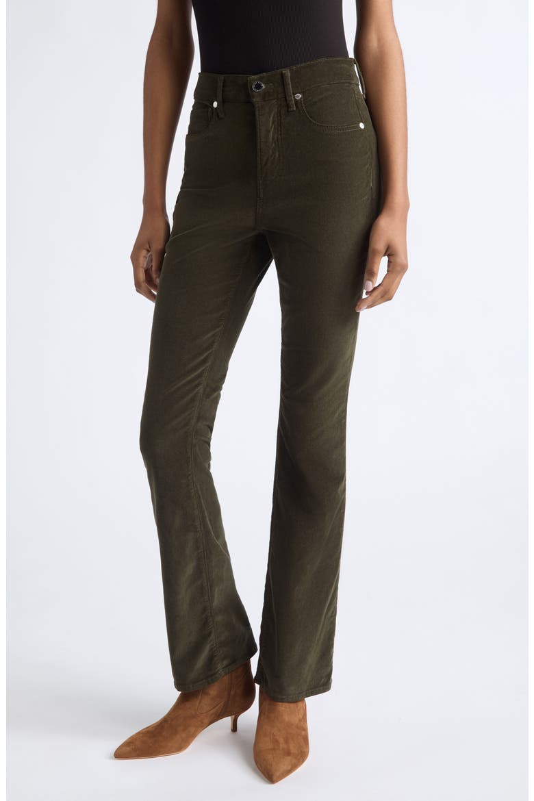 Cameron Mid Rise Bootcut Corduroy Pants, Main, color, LODEN