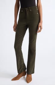 Veronica Beard Cameron Mid Rise Bootcut Corduroy Pants