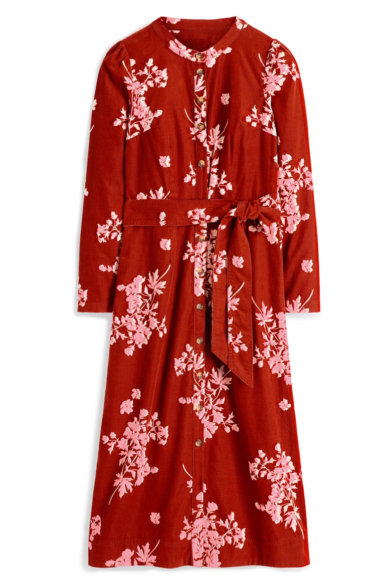 Louise Corduroy Midi Shirtdress, Alternate, color, ARABIAN SPICE, FLECKED BUNCH