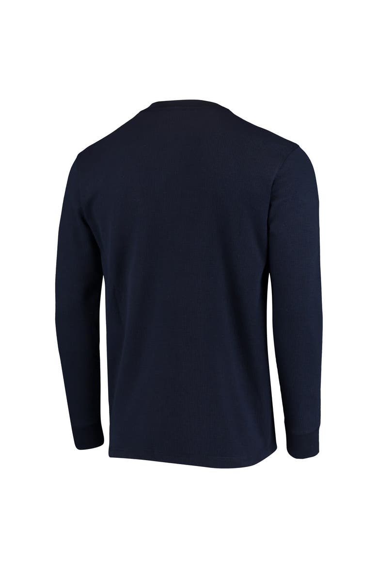 Men's Dunbrooke Navy New England Patriots Logo Maverick Thermal Henley Long Sleeve T-Shirt, Alternate, color, Navy
