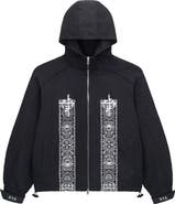 RtA Zayden Paisley Print Hooded Jacket
