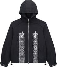 RtA Zayden Paisley Print Hooded Jacket
