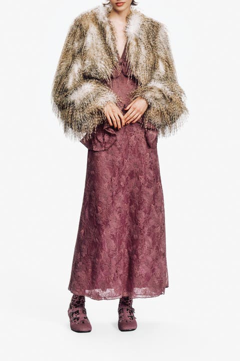 Lynx Faux Fur Cropped