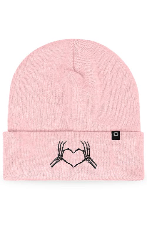 Dalix Heart Of Bones Beanie In Pink