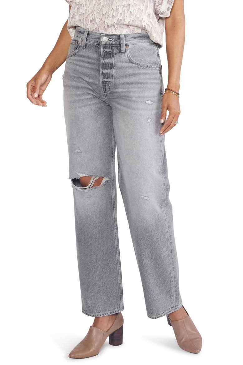 Tyler Ripped Straight Leg Jeans, Main, color, QUARTZSITE