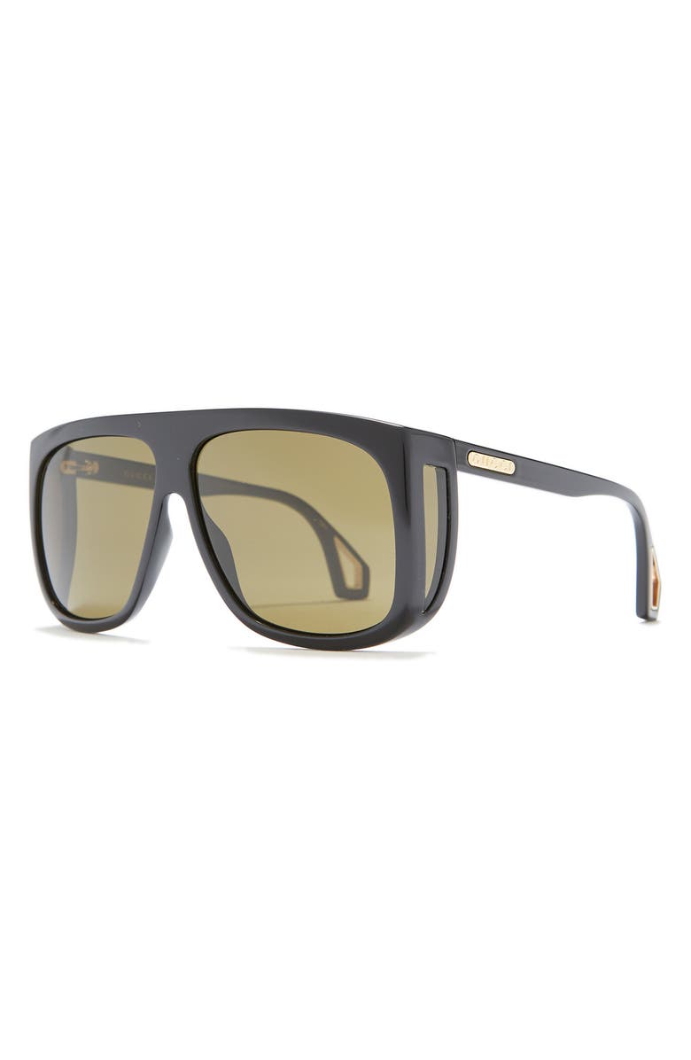 Gucci 59mm Shield Sunglasses, Alternate, color,