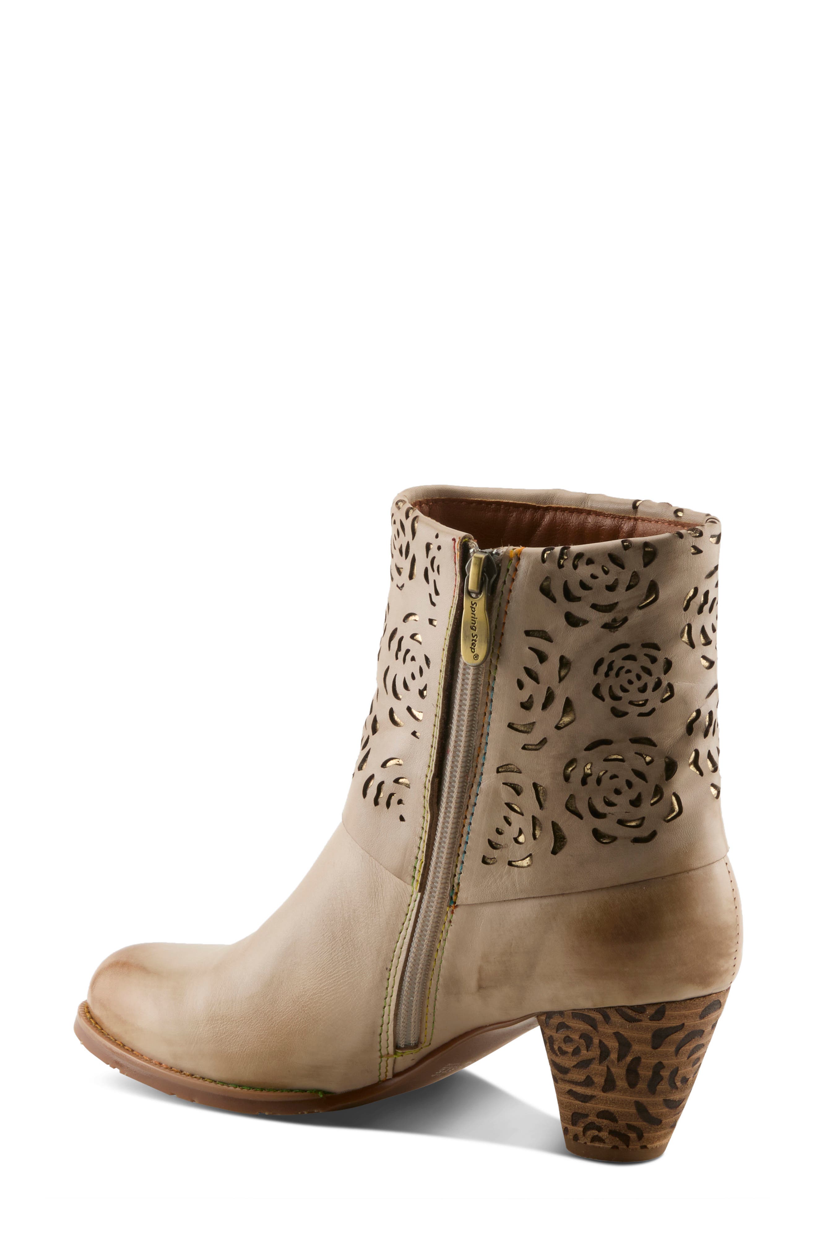 Kissofarose Leather Bootie, Alternate, color, BEIGE