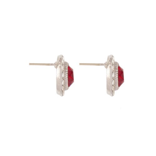 Susan Caplan 1990s Vintage Swarovski Red Crystal Earrings