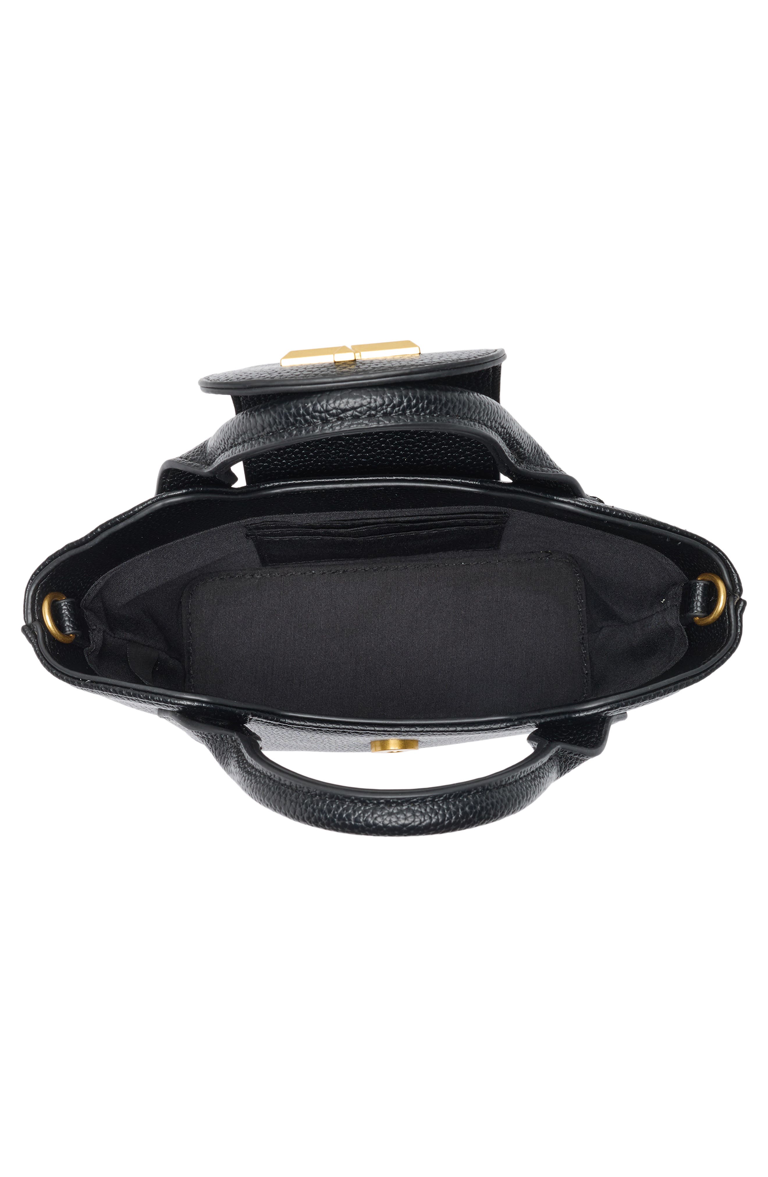Tahari Elle Top Handle Bag, Alternate, color, Black