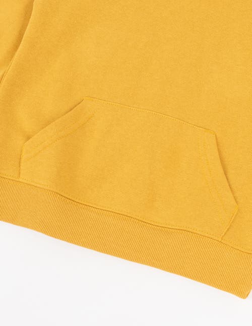 Leveret Kids Pullover Hoodie, Cotton Blend, Kangaroo Pocket, Solid Colors In Yellow