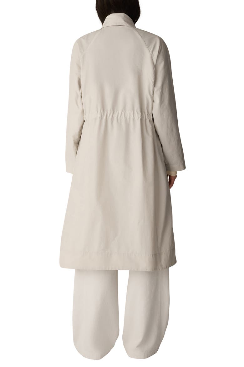 Organic Cotton & Recycled Nylon Drape Neck Coat, Alternate, color, PALE STRIPE