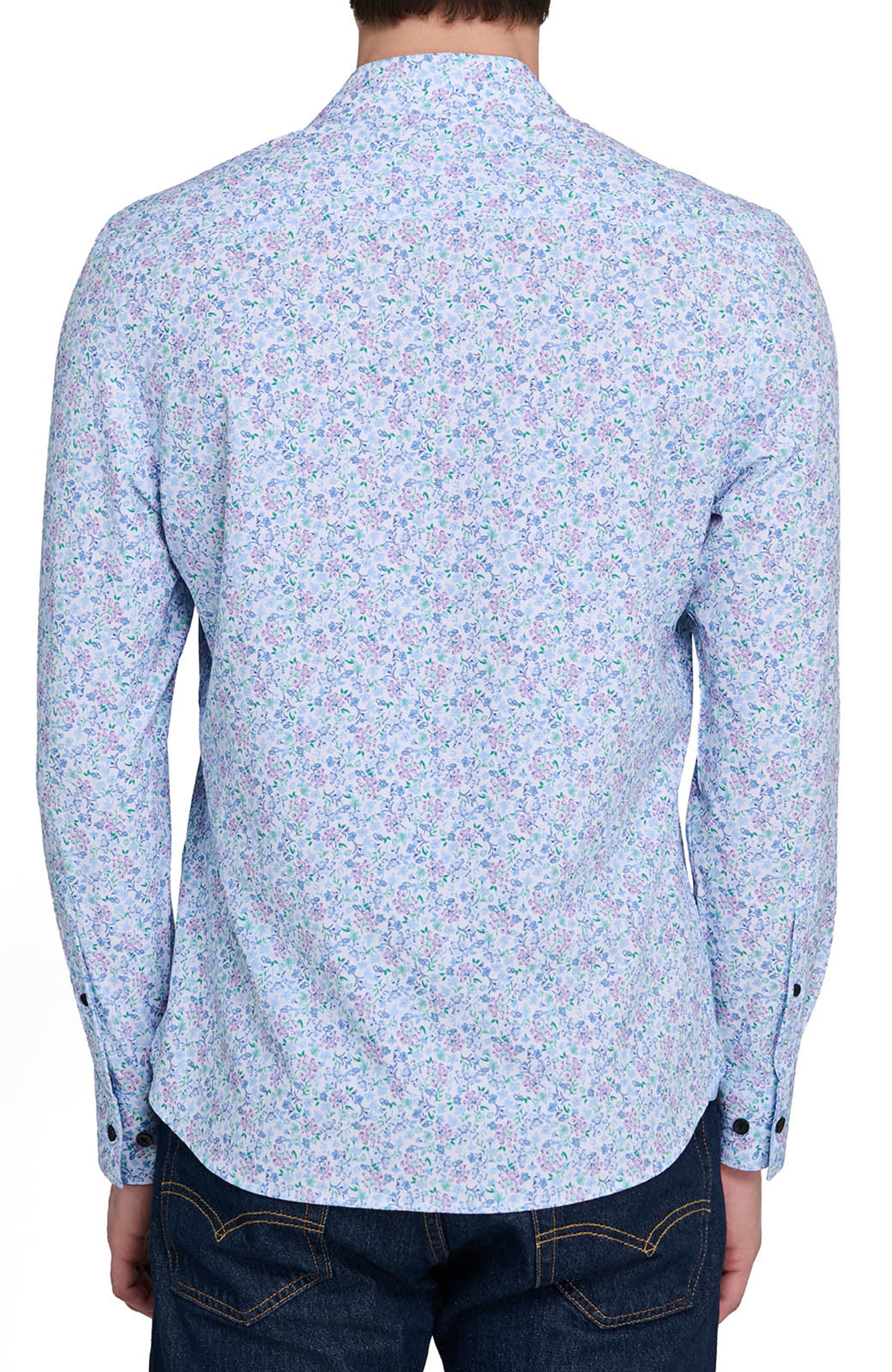 Slim Fit Budding Floral Performance Long Sleeve Shirt - image 4