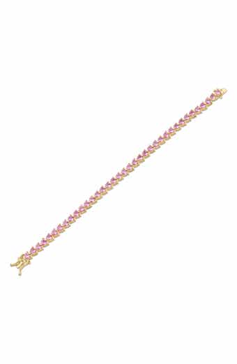 Heart Cut Cubic Zirconia Tennis Bracelet