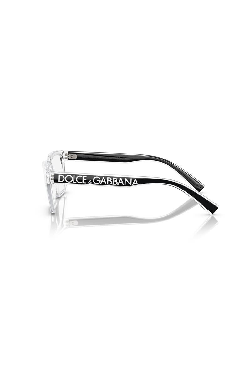Dolce&Gabbana 53mm Rectangle optical glasses, Alternate, color, Transparent