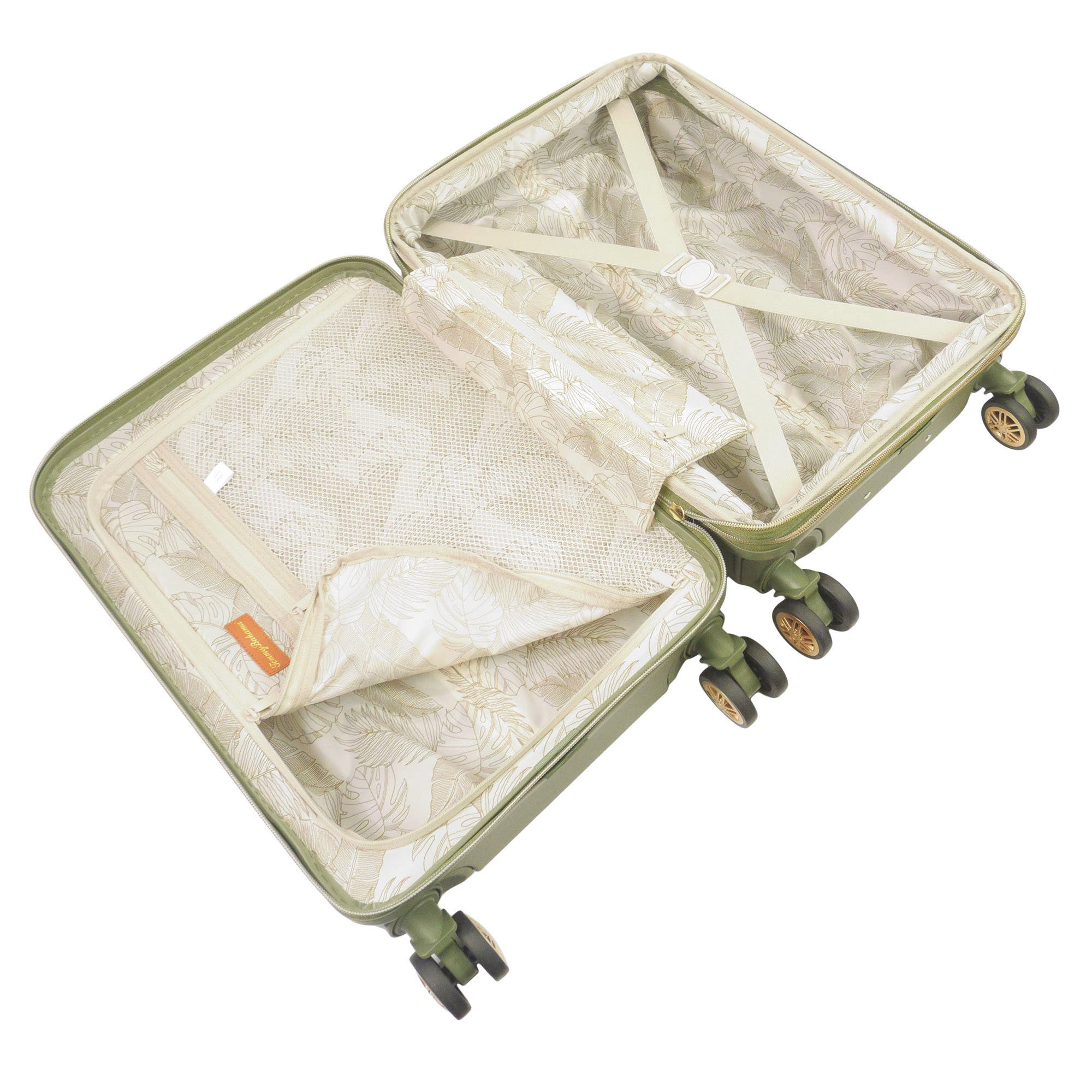 Tommy Bahama 3-Piece Stripes Hard-Sided Luggage, Alternate, color, Olive