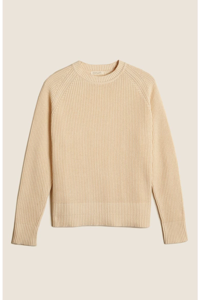 Romey Ribbed Crew, Alternate, color, Crème