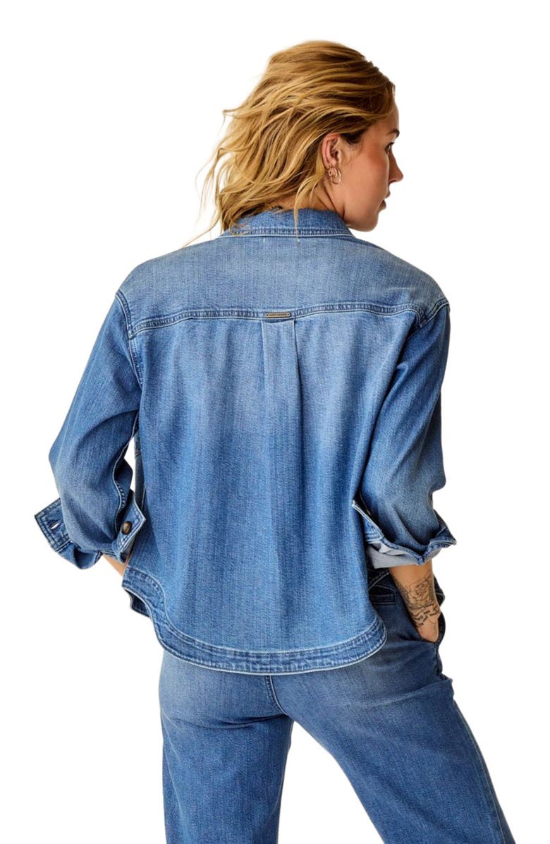 Carve Designs Flora Denim Shacket, Alternate, color, Magnolia