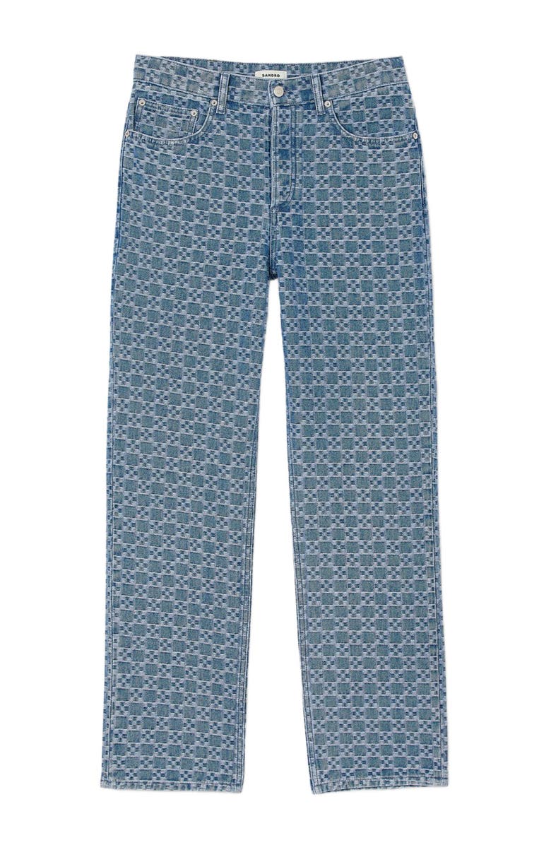 SANDRO Regular-fit Square Cross jeans, Alternate, color, 