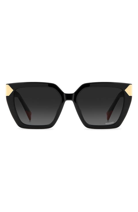 55mm Gradient Square Sunglasses