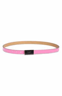 Kate Spade New York enamel logo plaque belt