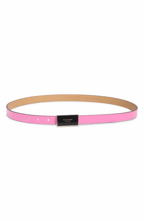Kate Spade New York enamel logo plaque belt