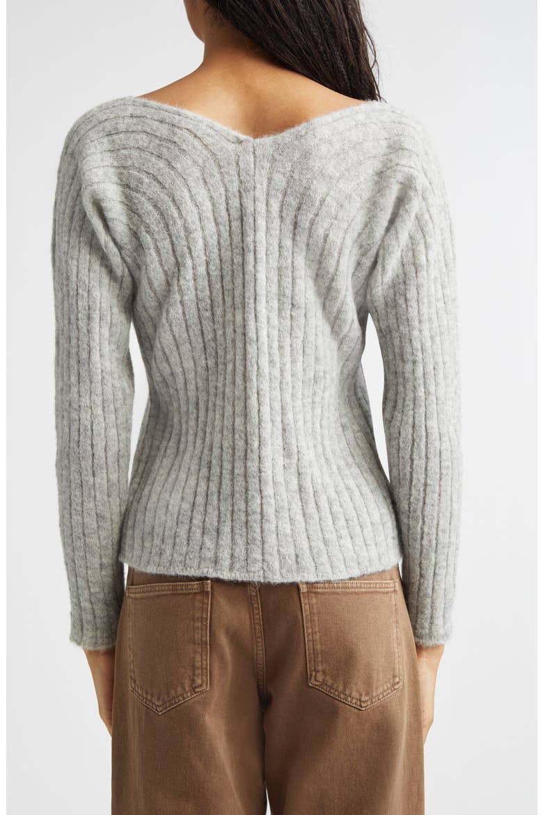 Vita Alpaca Blend Rib Sweater, Alternate, color, GREY