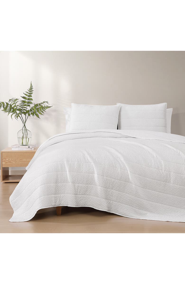 ARTISAN 34 Waffle Jacquard Comforter & Pillow Sham Set, Alternate, color, White