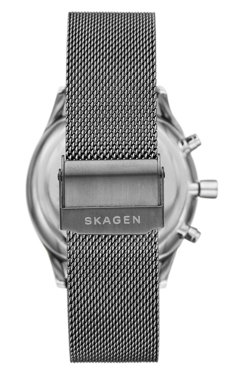 Skagen Holst Chronograph Mesh Strap Watch, 42mm, Alternate, color, 