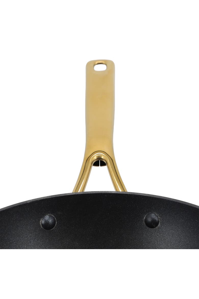 Abbottsford 11 Inch Nonstick Round Aluminum Wok, Alternate, color, Black