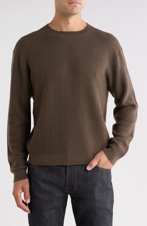 Ribbed Wool Crewneck Sweater