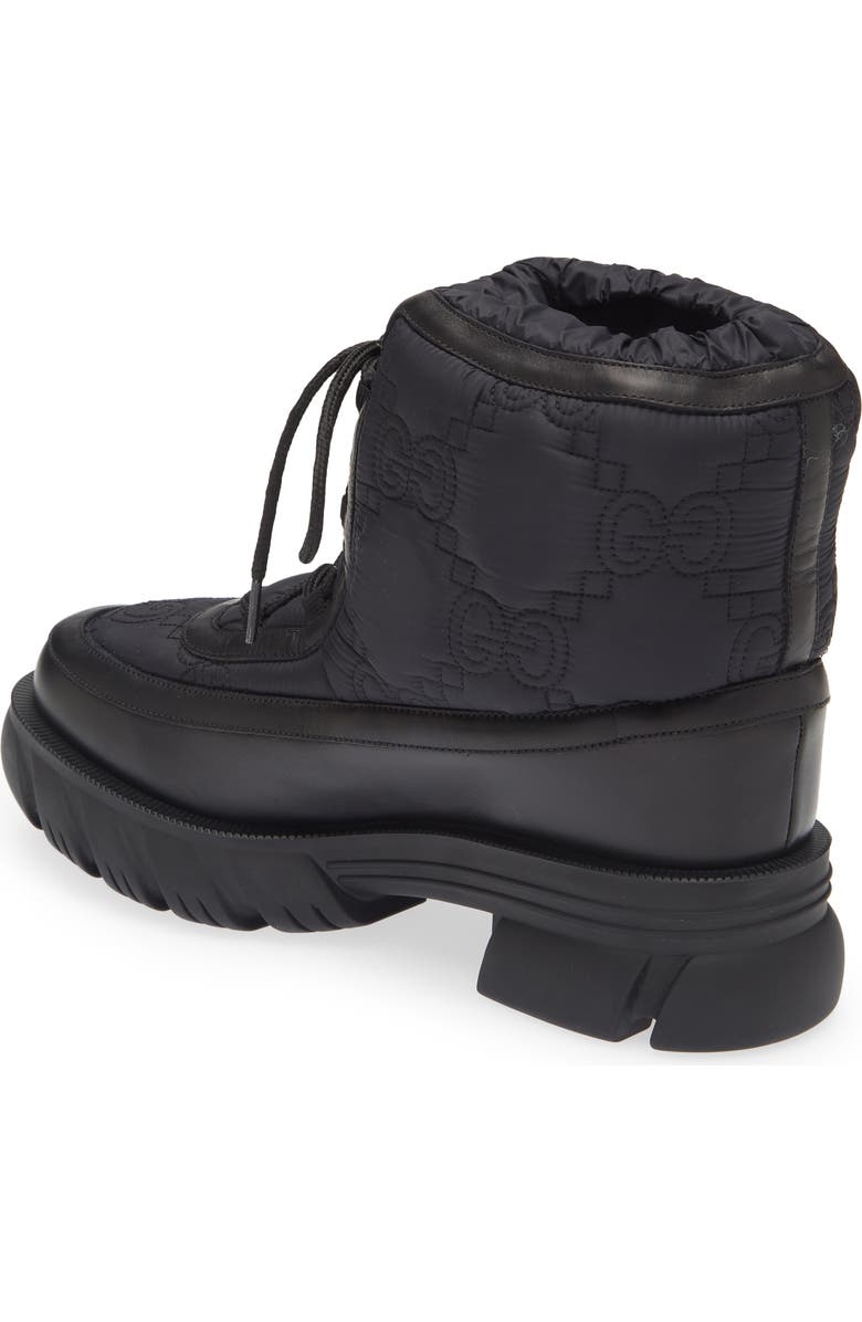 Gucci Romance GG Rhombus Lace-Up Boot, Alternate, color,