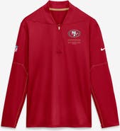 Nike Men's Nike Scarlet San Francisco 49ers Sideline Logo Glory Midweight Dri-FIT Half-Zip Pullover