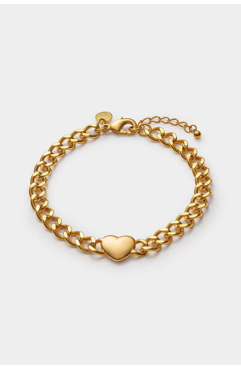 Katie Loxton Allure Waterproof Gold Heart Chain Bracelet, Main, color, Gold
