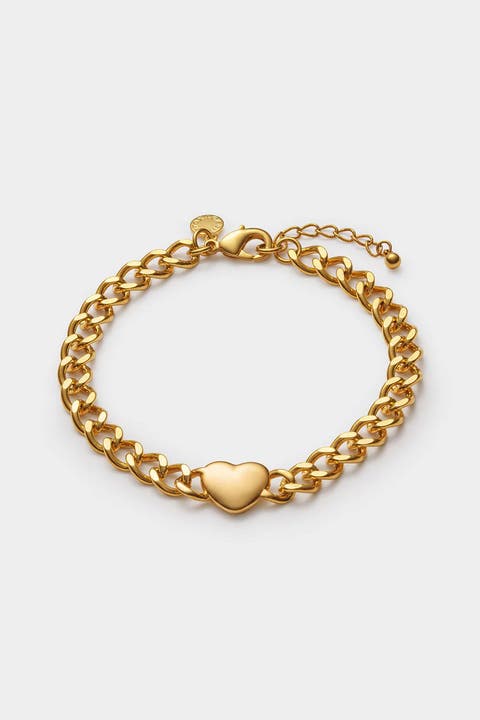 Allure Waterproof Gold Heart Chain Bracelet