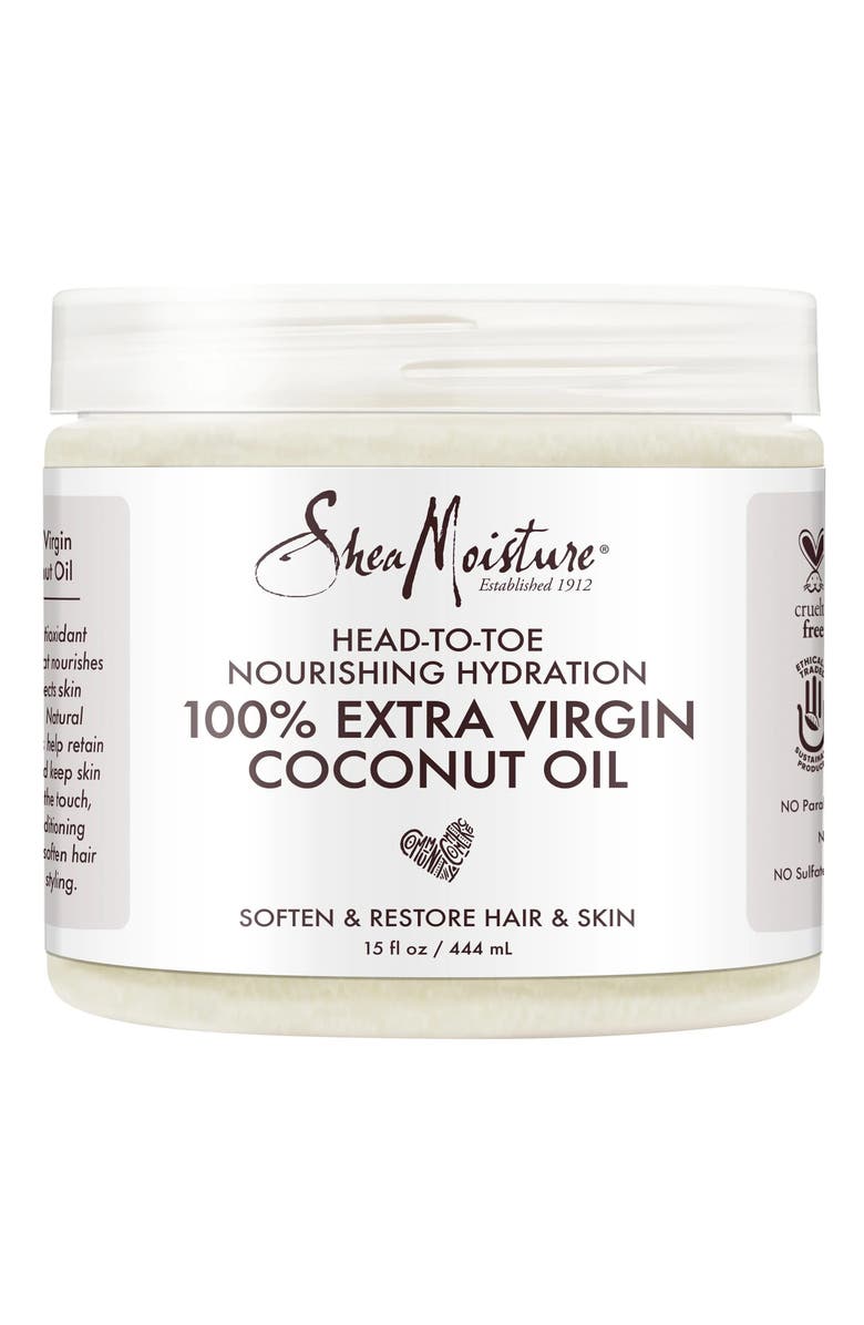 SHEA MOISTURE Head To Toe Nourishing Hydration 100% Extra Virgin Coconut Oil - 15 fl. oz., Main, color,