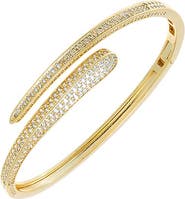 BY ADINA EDEN Graduated Pave Overlay Claw Bangle Bracelet
